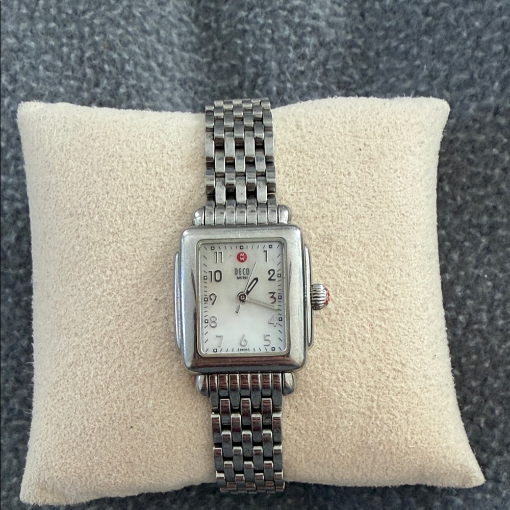 MICHELE Deco Mini Watch | Stainless Steel | Swiss Quartz | Art Deco